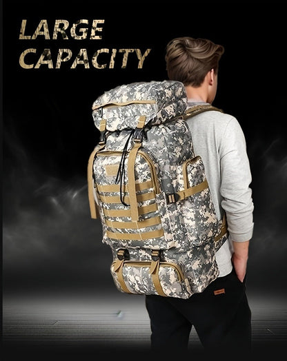 Tactical Backpack 2-Pack 21 Gallon 3-Day Assault Pack with Chest Pack Polyester Stripe for Hiking Camping Hunting Travel Work Sports Men