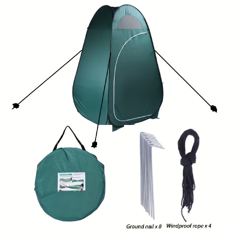 Pop-Up Privacy Shower Tent & Outdoor Changing Room – Waterproof Portable Camping Toilet Tent for Hiking Beach Fishing Backpacking, Instant Setup Dressing Room, Blue Black Regular Upgraded Styles