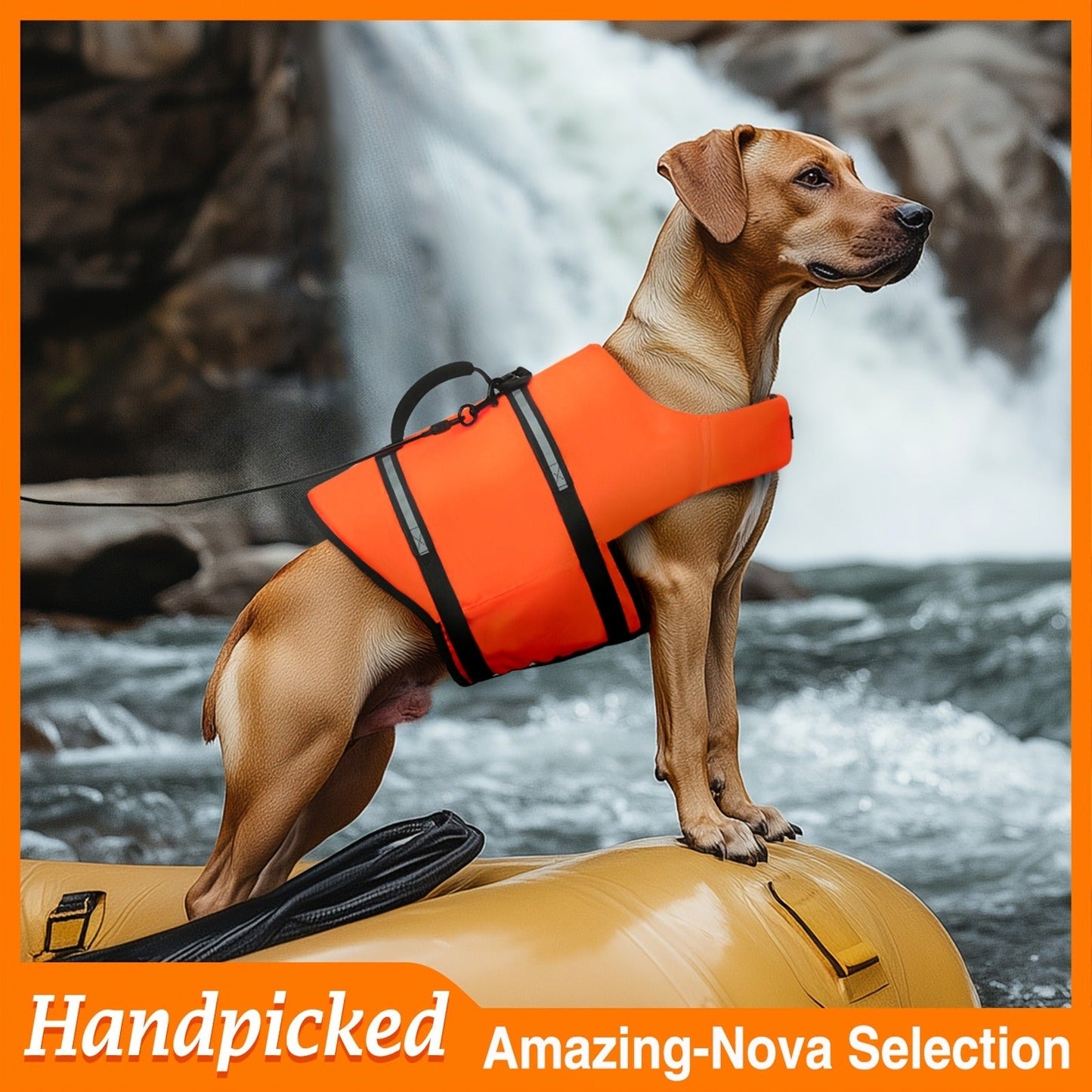 Dog Life Jacket Ripstop Swim Vest with Handle – Buoyancy Flotation Dog Life Vest for Swimming, Boating & Water Safety, Sizes XS to XL, 6 Bright Colors for Small Medium Large Dogs