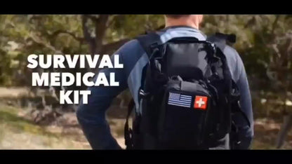 Survival Kit 160-in-1 Professional Emergency Gear with MOLLE Tactical Bag for Camping Hiking Hunting Outdoor Adventure Men