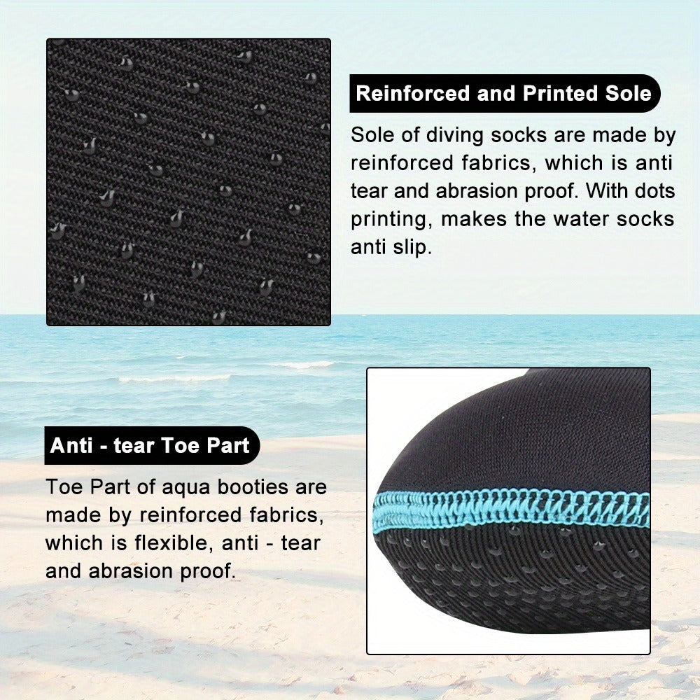 Neoprene Wetsuit Socks 3.5mm – High & Low Cut Water Booties, Non-Slip Anti-Abrasion for Diving Snorkeling Kayaking Beach Volleyball Surfing, S-XXL