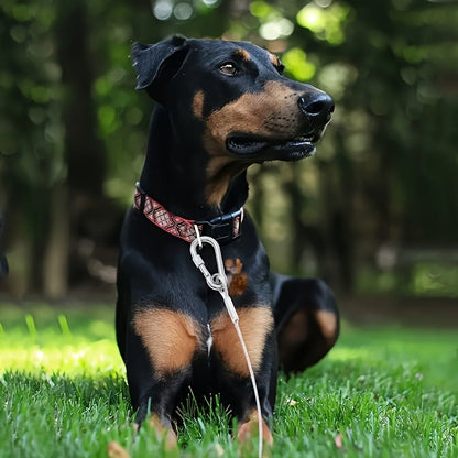 Stainless Steel Dog Leash Reflective Rust-Resistant Heavy Duty Cable Tie-Out for Medium Large Dogs Outdoor Yard Camping 3XL 4XL Multiple Lengths Silvery Grey