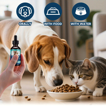 Yeast Supplement Drops for Dogs & Cats – No Odor Formula with Pau D’Arco Bark & Goldenseal Herb Liquid Extract | Easy-to-Use Pet Antifungal Support, 2 Fl Oz (60ml)
