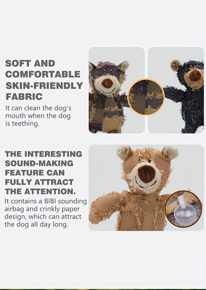 Squeaky Dog Toys 6 Pack - Plush Stuffless Chew Toys for Small Medium Large Dogs, Durable Teething Toys for Aggressive Chewers, Interactive Puppy Toys for Boredom & Mental Stimulation, Random Color
