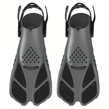 Adjustable Snorkel Diving Fins with Anti-Slip Lace-Up Design – Lightweight PP/TPR Open Heel Fins for Snorkeling Freediving Scuba Diving for Men Women Adults S/M & ML/XL