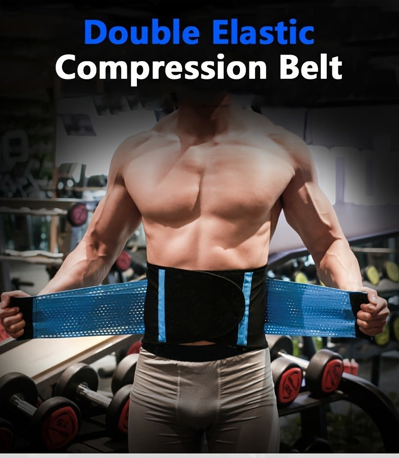 Weightlifting Belt for Men Women - Adjustable Gym Waist Support Belt with Hook-and-Loop Closure, Breathable Polyester Back Brace for Powerlifting, Deadlifts & Fitness Training, S/M/L