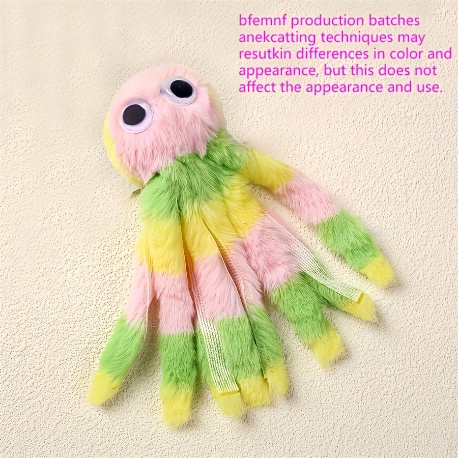 Cat Kick Toy Octopus 5-Pack - Cute Stuffed Chew & Kick Plush Toy for Indoor Cats, Teaser Wand Replacement Heads, Colorful Catnip-Style Interactive Cat Toy Set for Biting & Bunny Kicking