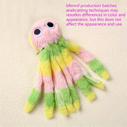 Cat Kick Toy Octopus 5-Pack - Cute Stuffed Chew & Kick Plush Toy for Indoor Cats, Teaser Wand Replacement Heads, Colorful Catnip-Style Interactive Cat Toy Set for Biting & Bunny Kicking