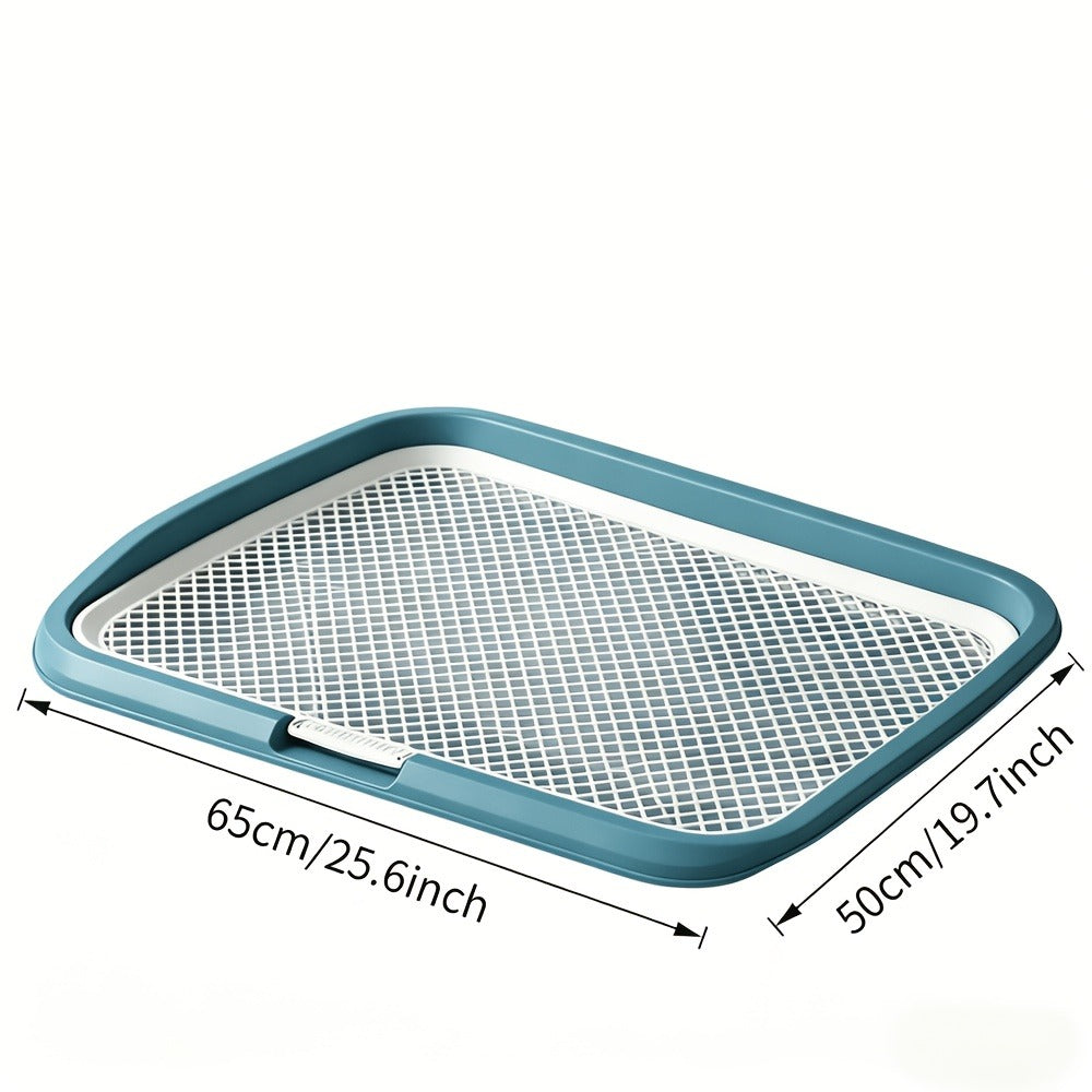 Indoor Dog Potty Tray with Removable Grating - Leak-Proof Puppy Training Toilet, Washable Pee Pad Holder for Apartments, Easy Clean Dog Bathroom, 7 Colors, Small & Large Sizes