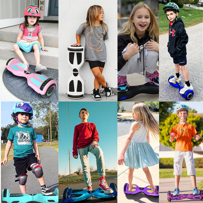 Self Balancing Hoverboard 6.5" LED Light Up Wheels 300W Motor 7.5MPH for Kids Teens Adults Multiple Colors