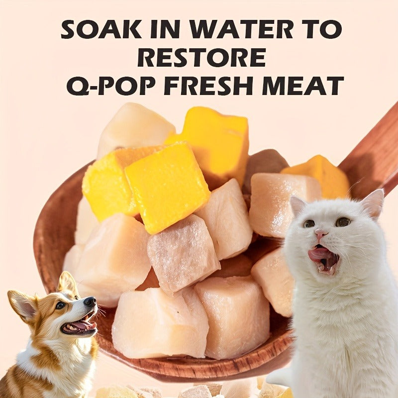 Freeze-Dried Dog Treats 150g Triple Combo - Beef Liver, Chicken & Egg Yolk Grain-Free High Protein Crunchy Bites for Small Dogs, Puppies, Poodles & Bichons, Training Rewards