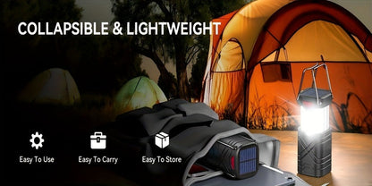 IPX5 Waterproof Camping Lantern 4 & 8 Pack – Rechargeable LED, 1200mAh Solar & USB, 3 Power Ways, Hurricane Flashlight Lantern for Emergency, Power Outage & Outdoor Camping
