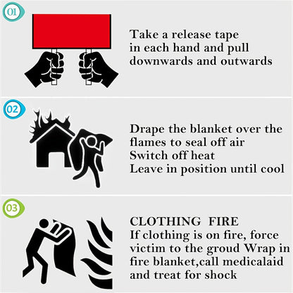Fiberglass Fire Blanket for Home Kitchen Camping – Emergency Fireproof Blanket, Flame Retardant Heat Resistant, 39x39 Inch – 1/2/4/8/12 Pack