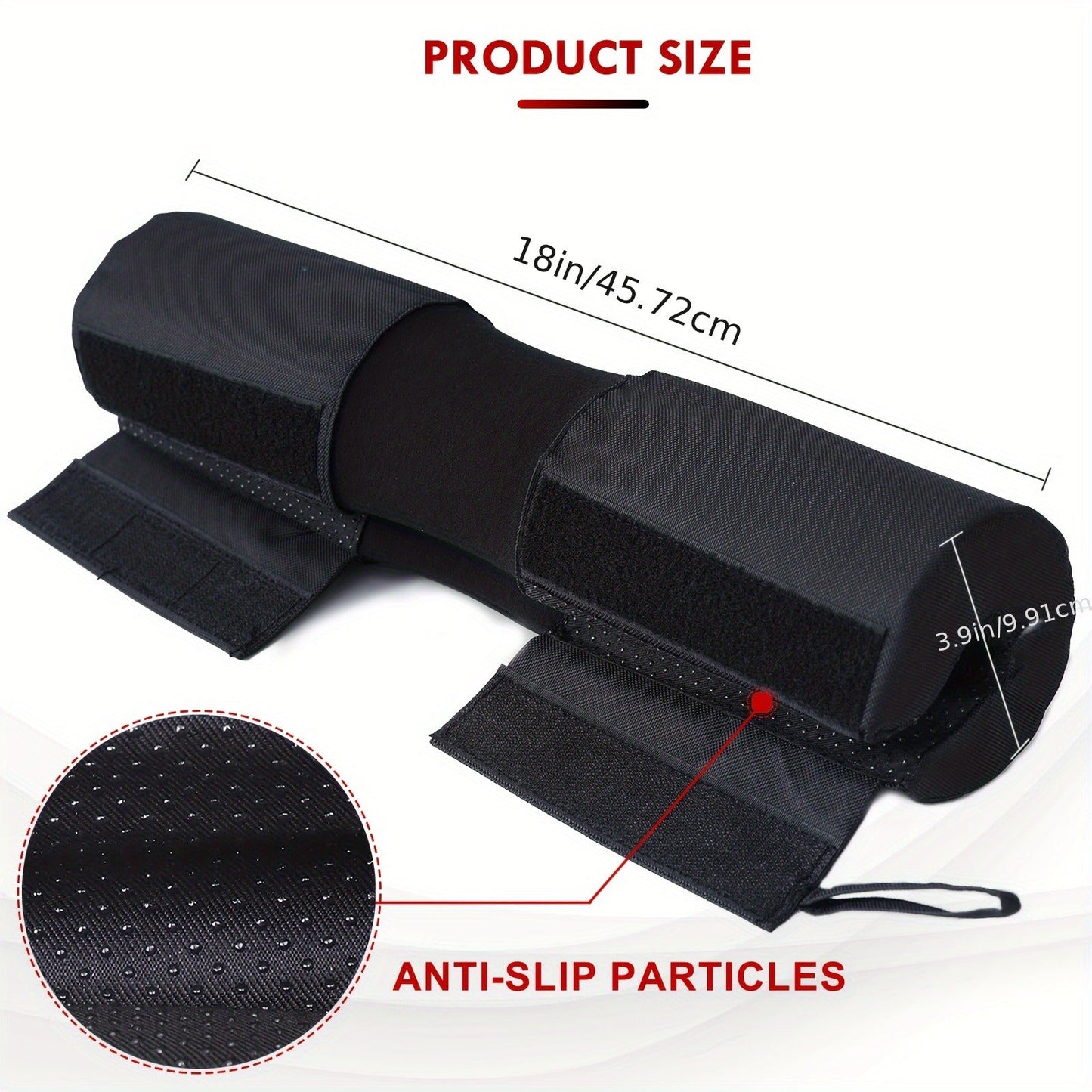 Barbell Squat Pad Set with Wrist Straps & Ankle Straps – Thick Anti-Slip Foam Bar Pad for Hip Thrusts, Squats & Lunges, Weightlifting Neck Cushion for Men Women