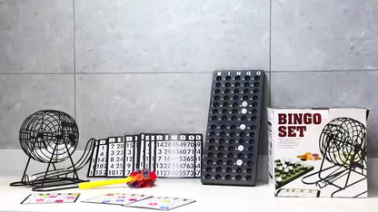 Bingo Cage Machine Set with Wand Manual Lottery Ball Spinner for Party Game Night Halloween Christmas