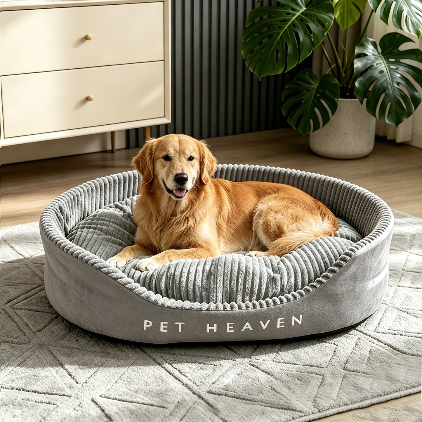 Furry Round Pet Bed for Dogs & Cats - Soft Warm Washable Dog Bed with Anti-Slip Base, Foldable Breathable Plush Cat Bed Mattress for Small Medium Large Pets, Indoor Dog Cage Pad, Sizes M-XXL