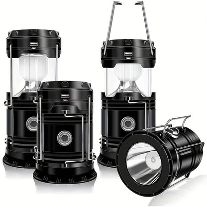 Collapsible Camping Lantern Rechargeable Bulk Set – Foldable USB LED Pendant Light for Camping, Power Outages & Emergency Survival, 4/8pcs Value Pack