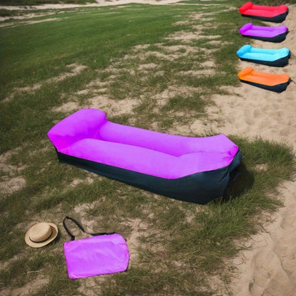 Portable Inflatable Sofa & Air Lounger Chair – Heavy Duty Single Outdoor Recliner, Quick Inflation & Deflation, Lightweight & Compact for Camping, Beach & Backyard – 3 Color Options