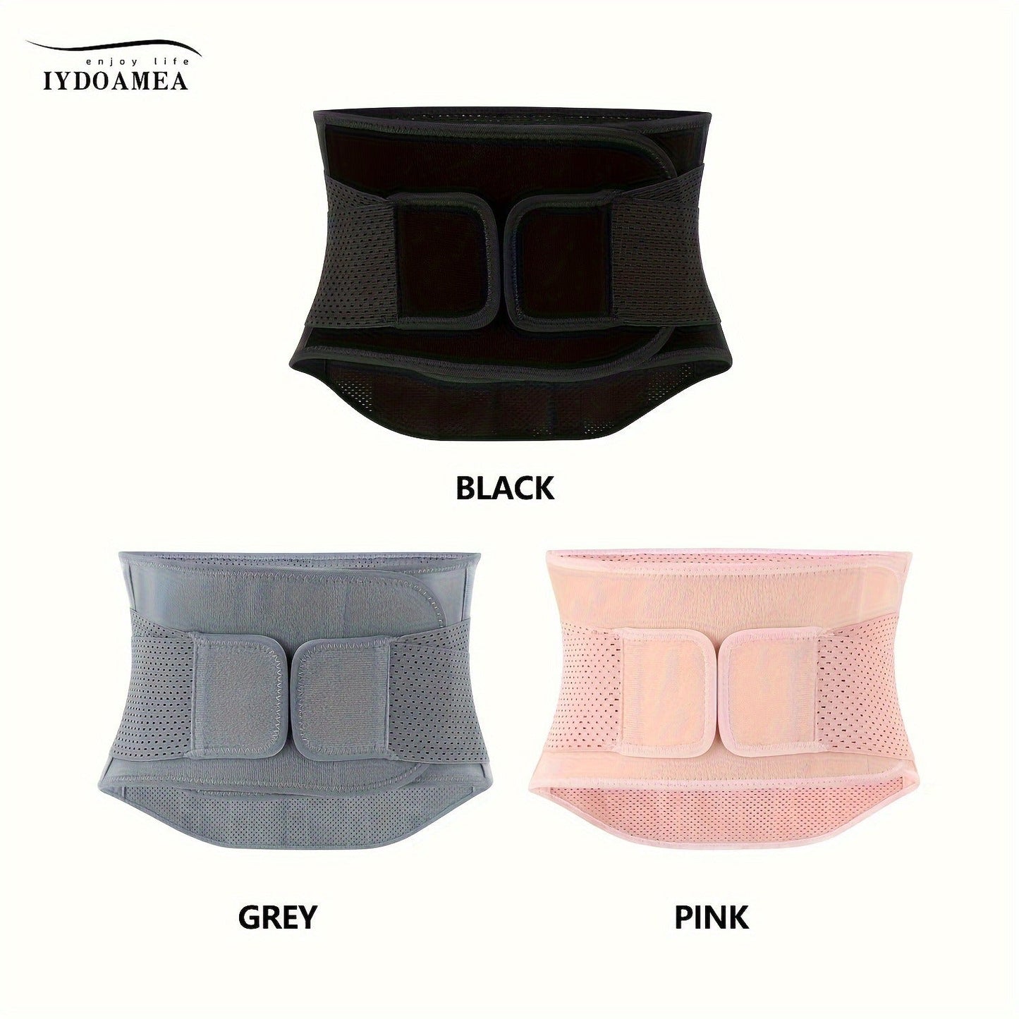 Breathable Back Brace Air Mesh with 4 Steel Plates & 2 Spring Stays – Anti-Skid Adjustable Lumbar Support Belt for Work, Men Women, S–XXL in 3 Colors