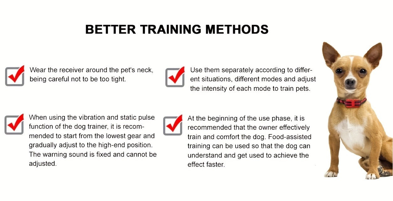Bark Control Collar with Remote 9-Level Adjustable – Rechargeable Dog Training Collar with Sound, Vibration & Shock Modes, 500m Range for Small Medium Large Dogs (Red & Black)