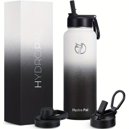 40oz Vacuum Insulated Water Bottle Stainless Steel Water Jug with 2-in-1 Lid Chug Lid Straw Lid Double Wall Hot Cold 12 Hours Leakproof for Gym Camping Travel