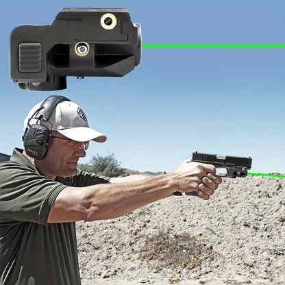 Compact Green Laser Sight Magnetic USB Charging Ambidextrous Low Profile 20mm Picatinny Rail for Handgun Pistol Airgun 150-300m Range PA66 Nylon