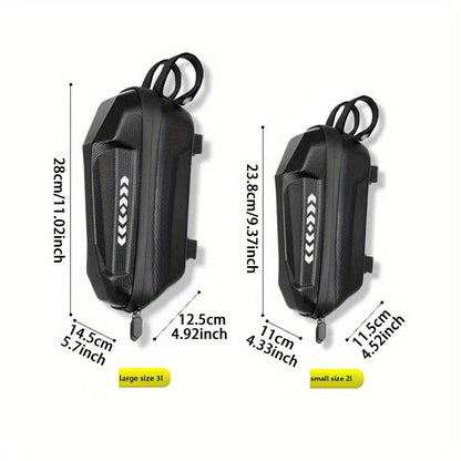 Electric Scooter Handlebar Bag Front Storage 2L Large Capacity – Portable Waterproof Handlebar Pouch for Phone, Wallet & Essentials, Universal Fit for E-Scooter, Bike & Bicycle
