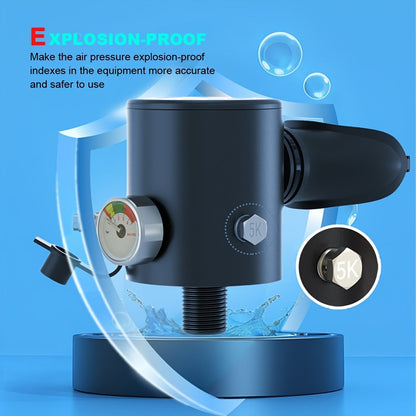 Mini Scuba Tank Set 0.5L – Reusable Diving Cylinder with Hand Pump, 3000PSI 200Bar, 35 Breaths Backup Air for Shallow Water Diving Reef Exploration Rescue