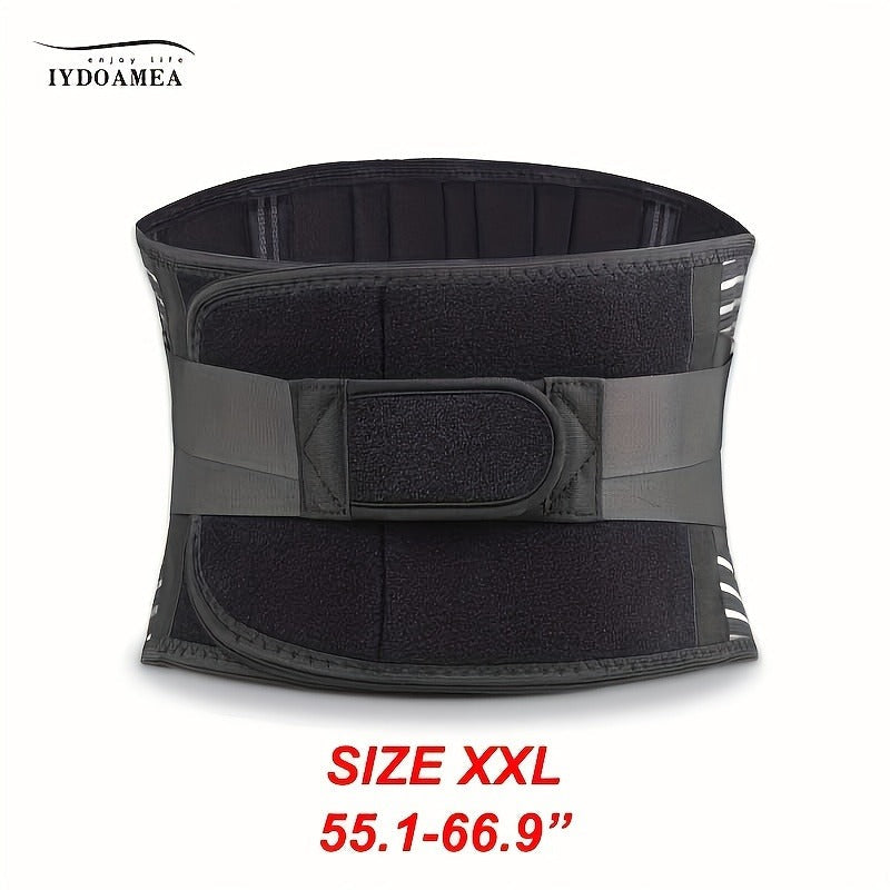 Lumbar Support Belt with 6 Stays & 16-Hole Mesh – Breathable Back Brace for Men Women, Anti-Skid Waist Support for Work, Sciatica & Lower Back Pain Relief