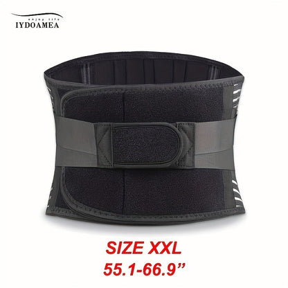 Lumbar Support Belt with 6 Stays & 16-Hole Mesh – Breathable Back Brace for Men Women, Anti-Skid Waist Support for Work, Sciatica & Lower Back Pain Relief