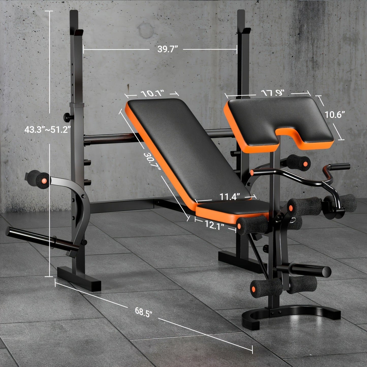 14-in-1 Adjustable Weight Bench Foldable – 770lb Capacity, Multi-Function Full Body Strength Training, Space-Saving Design – Home Gym Workout Bench