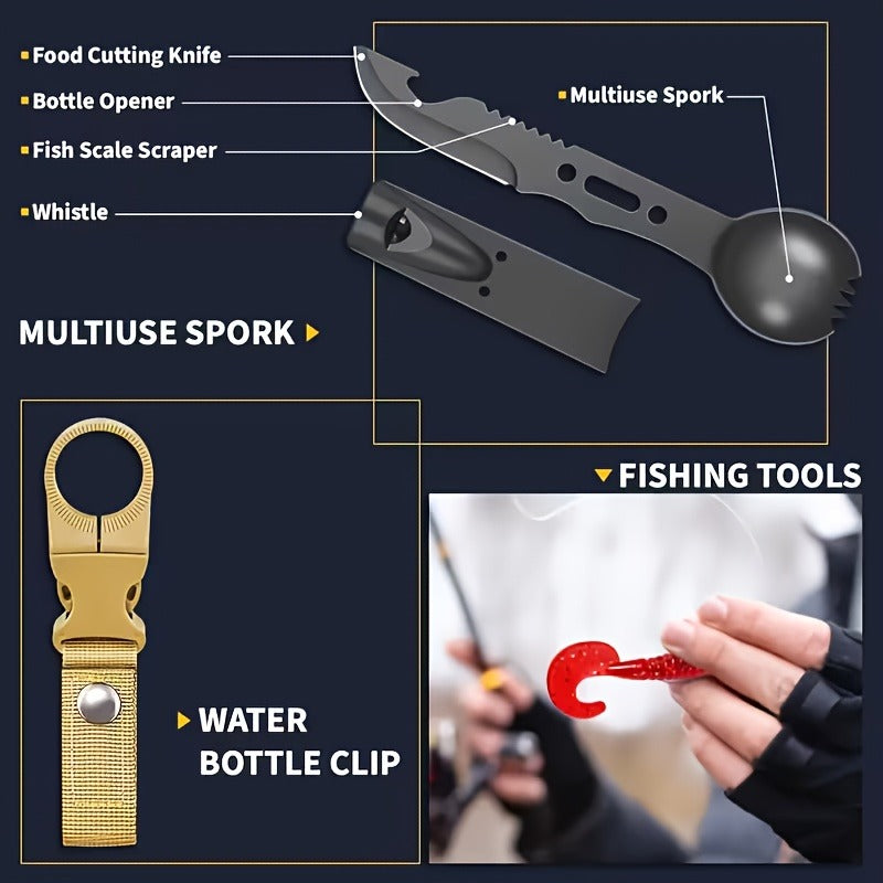 Tactical Knife Set 28-in-1 Survival Equipment – Men's Outdoor Tool Kit for Camping, Hunting, Fishing & Hiking | Perfect Father's Day Gift for Dad & Husband