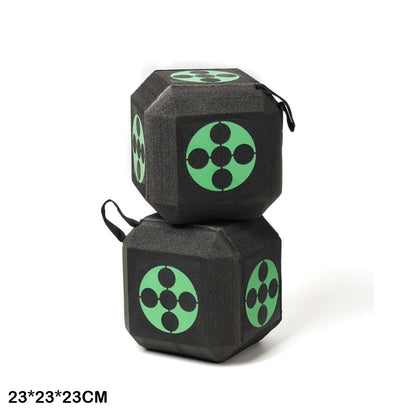 3D Archery Target Cube – Self-Healing Foam Multi-Faceted 23cm Block for Outdoor Backyard Range | Portable High-Density Target for Beginners & Professionals