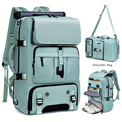 Large Capacity Laptop Backpack with Shoe Compartment & USB Charging Port – Waterproof Soft Shell Daypack for Men & Women, Multi-Functional Travel Rucksack for Business, College & Daily Commute, Multiple Colors Available