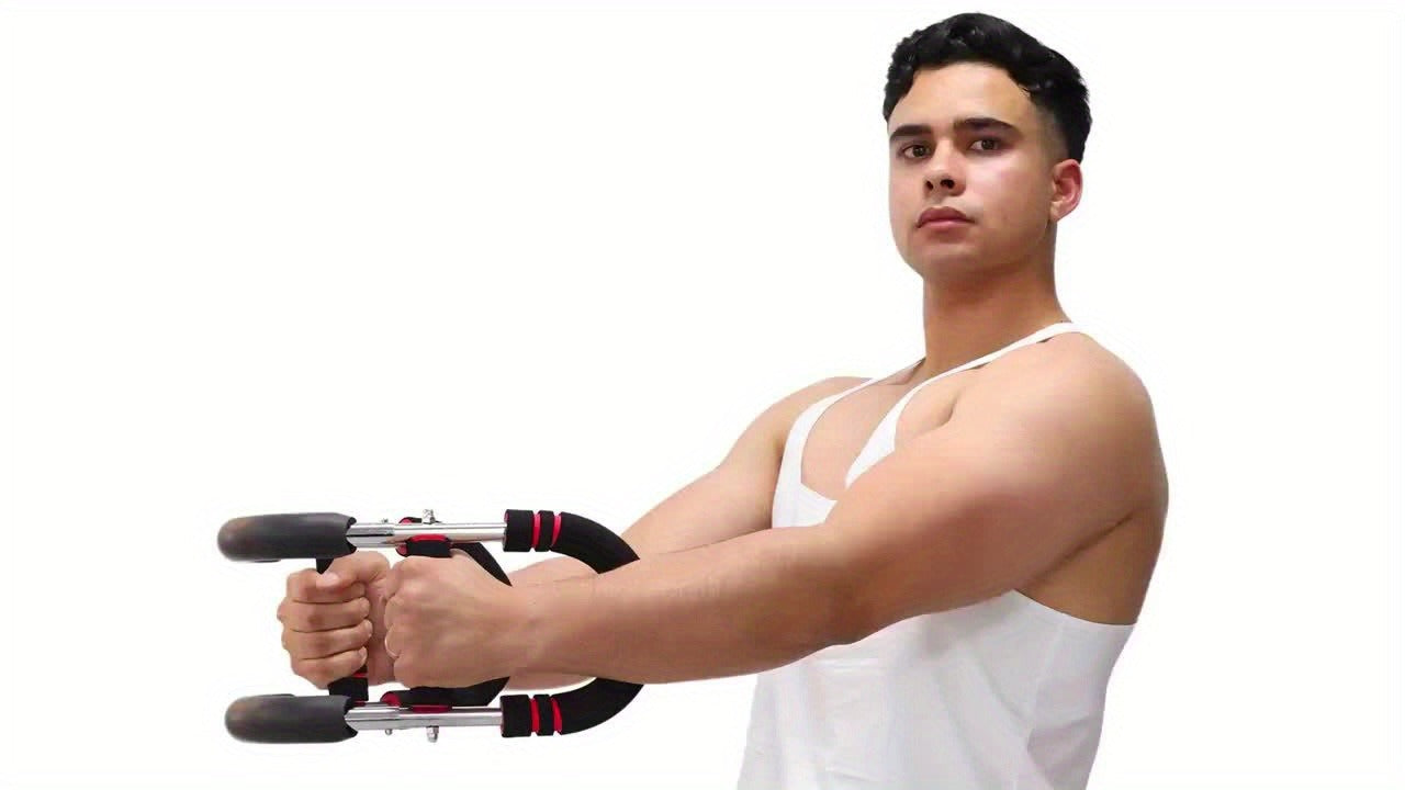 Arm Strength Trainer Three-Bar Chest Expander, Adjustable Multi-Level Resistance, Portable Detachable Forearm & Chest Workout Device for Home Gym, Strength Training & Muscle Building