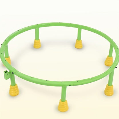 36 Inch Kids Indoor Trampoline with Handle - 7-Leg Safety Design, 2.0mm Steel Frame, 28 Coil Springs, Non-Slip Feet, PP Jump Mat, Compact Mini Toddler Trampoline for Home Bedroom Playroom Exercise