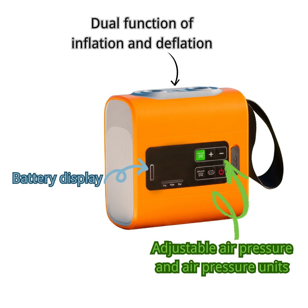 Smart High-Pressure Air Pump, LCD Auto-Stop & USB Fast Charge