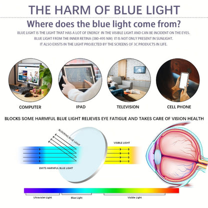 Reading Glasses 5 Pack for Women and Men Blue Light Blocking Readers Rectangular Spring Hinge Frame Anti Eyestrain Computer Reading Glasses Lightweight Fashionable Multi-Color Set Magnification 1.0 to 4.0