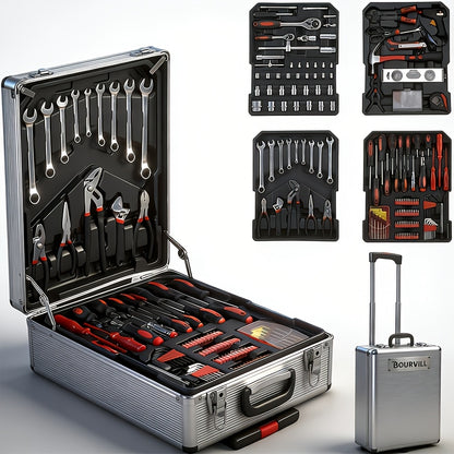 52-Piece Professional Tool Set – Multi-Function Home & Car Repair Toolkit with Portable Toolbox, Ideal Gift for DIY Enthusiasts and Auto Mechanics