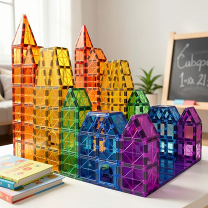 Animal Village Magnetic Building Blocks 102pcs for Kids Ages 3 4 5 6 – STEM Shape Sorting Color Recognition Toy Animal House Village Shapes Preschool Educational Gift Boys Girls Birthday Christmas