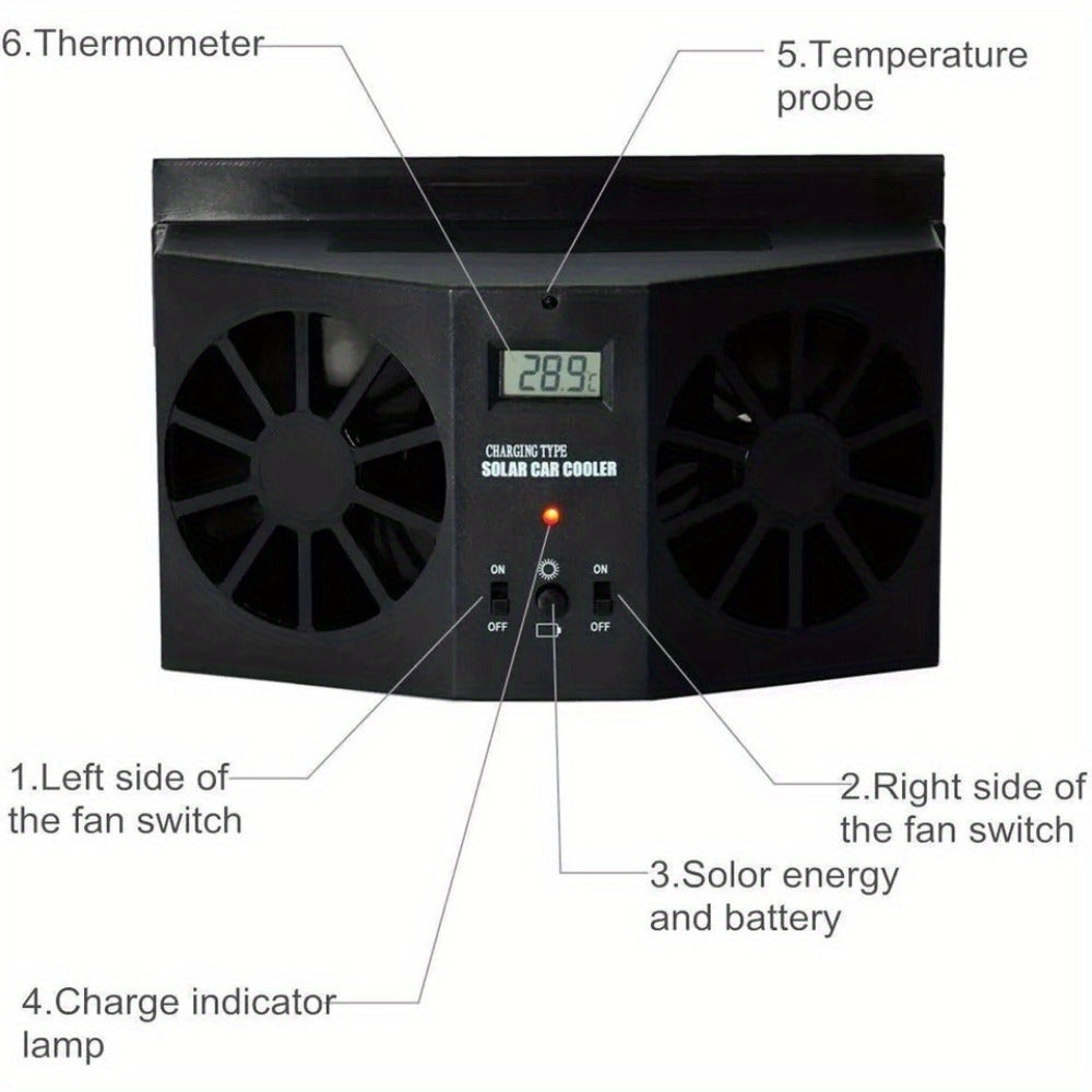Solar - Powered   Window : Eliminate Smell (Black)