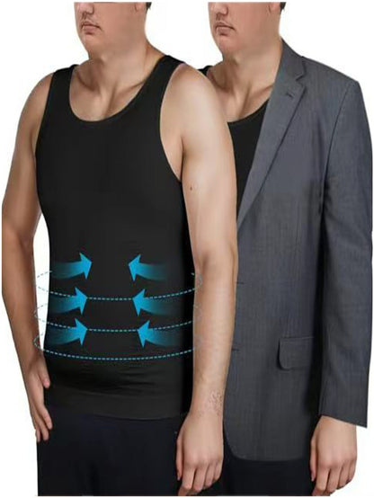 Men's Plus Size Compression Shirt – Sleeveless Crew Neck