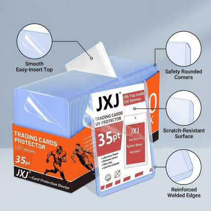 Top Loaders and Card Sleeves Combo Set 3x4 Inch Hard Plastic Baseball Card Protectors for Sports Football Game Cards Choose 100 200 400 or 800 Top Loaders Plus Matching Card Sleeves Bulk Value Pack