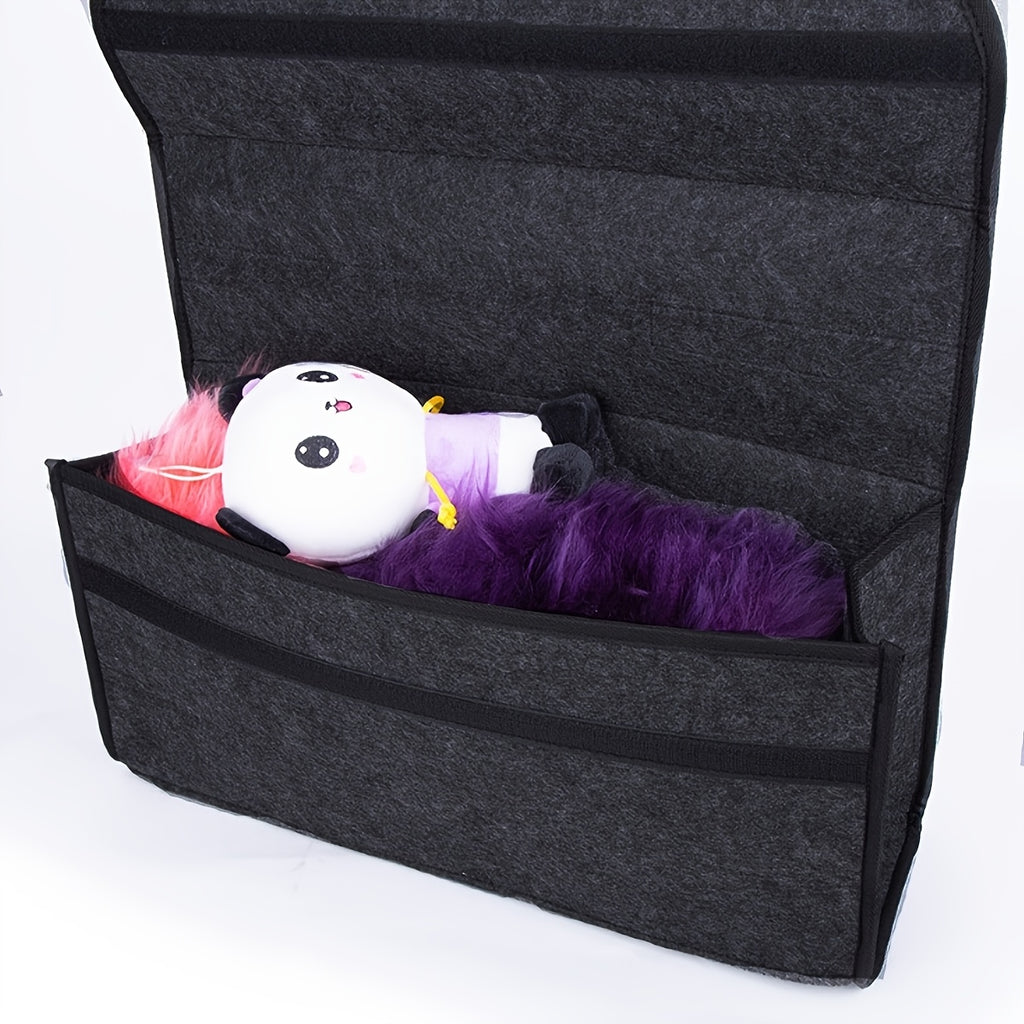 1pc Foldable Storage Box, Dual-Use Soft Storage Container for Car and Home, Lightweight Trunk Organizer