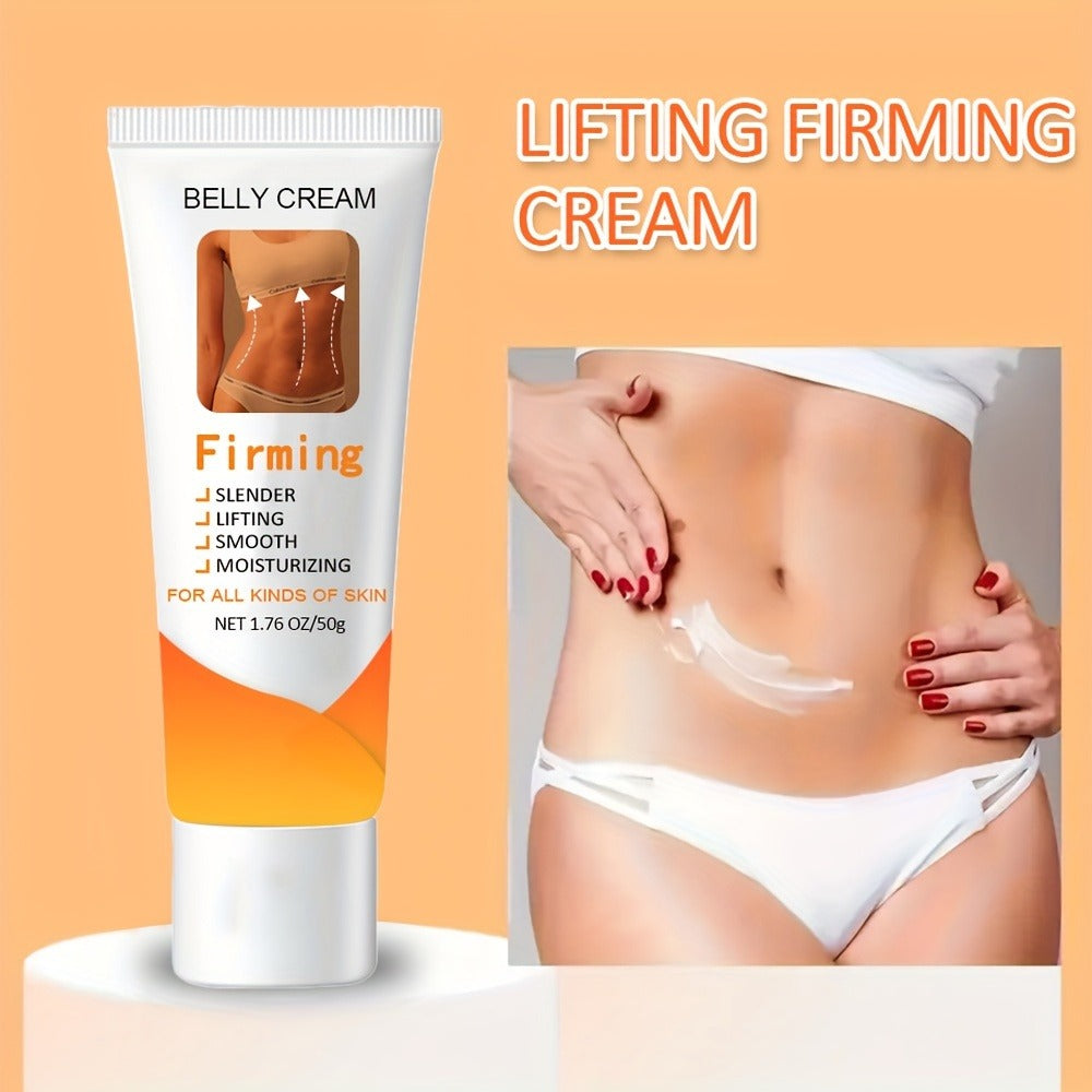 Belly Firming Cream 50g Jojoba Oil & Caffeine Tightening Body Moisturizer for Belly Butt & Thighs – Skin Firming Massage Cream to Improve Elasticity & Tone, Daily Body Care Self-Care Gift for Women