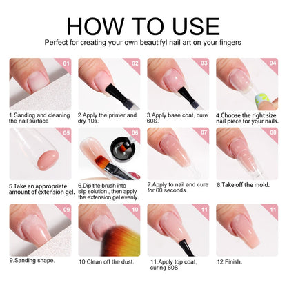Gel Nail Polish Kit with UV LED Lamp 20 Colors Red & Pink Shades - All-in-One Soak-Off Starter Set with Base Coat Top Coat for DIY Home Salon Manicure, Gift for Women