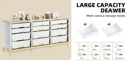 12-Drawer Storage Cabinet, Home Storage Cupboard for Living Room detail image - detail view 11
