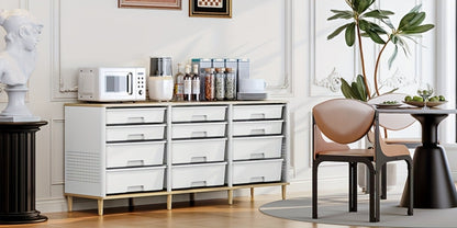 12-Drawer Storage Cabinet, Home Storage Cupboard for Living Room detail image - detail view 14