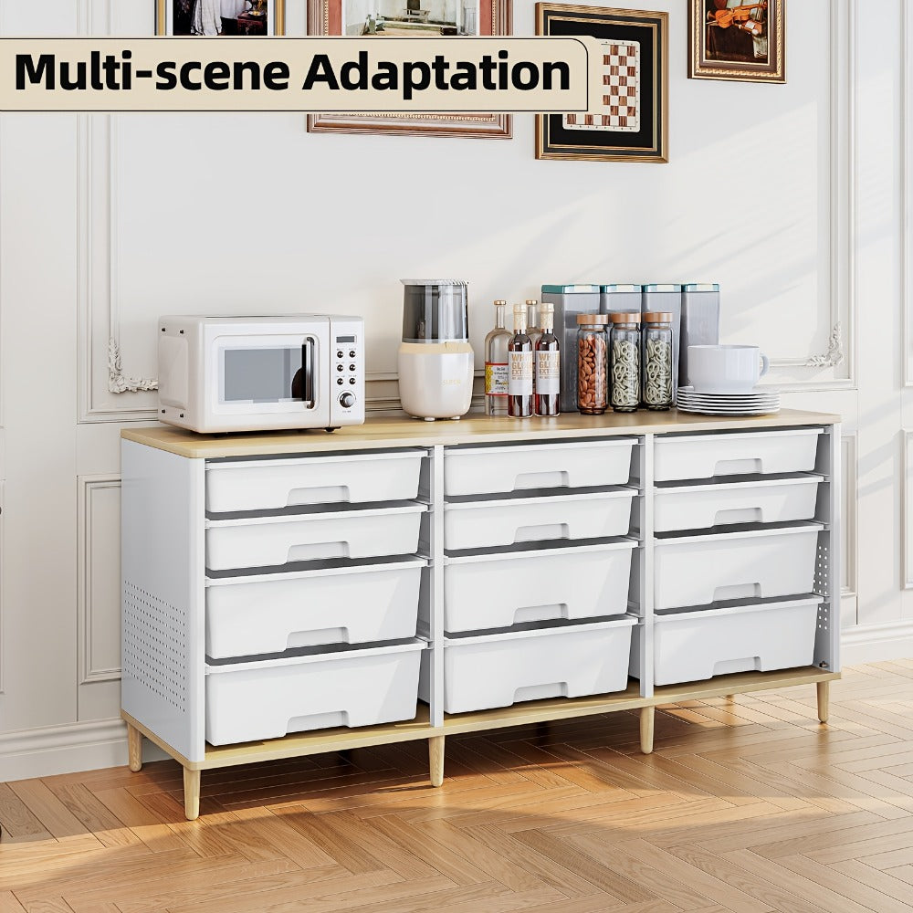 Storage Cabinet, 12-Drawer with Tabletop Cube Organizer for Home Office Living Room shown in the main product view
