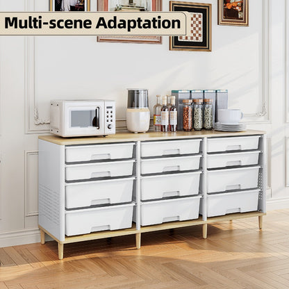 Storage Cabinet, 12-Drawer with Tabletop Cube Organizer for Home Office Living Room shown in the main product view